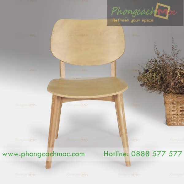 thiết kế ghế gỗ cafe mc149 được giữ màu sắc tự nhiên của chất liệu gỗ