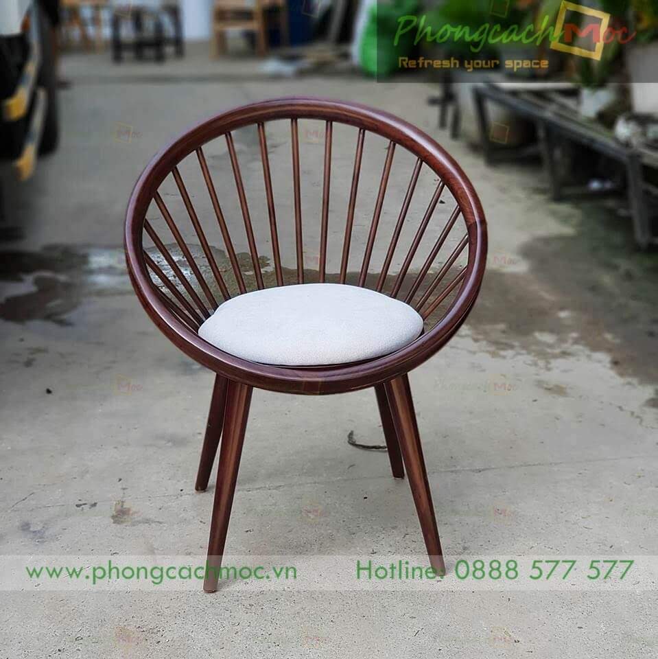 mẫu ghế gỗ cafe mc177