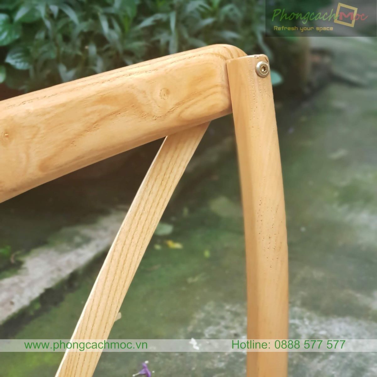 thiết kế lưng tựa ghế bistro gỗ cao cấp mc201