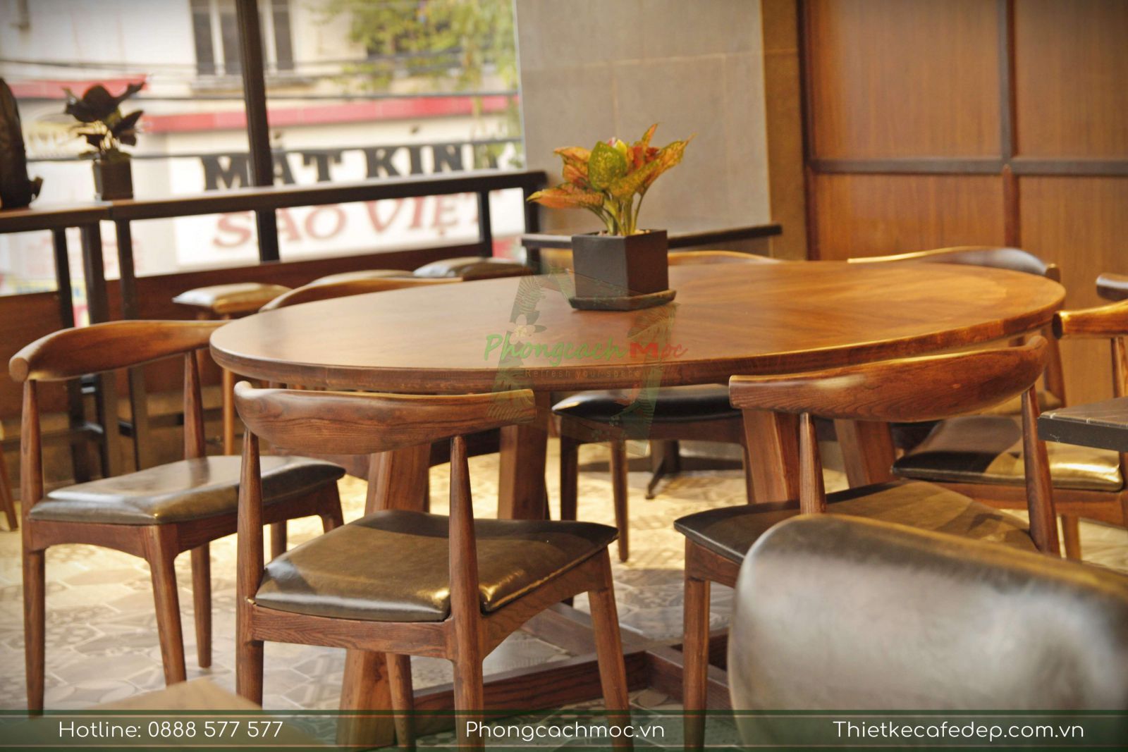 bàn nhóm tròn nội thất quán cafe