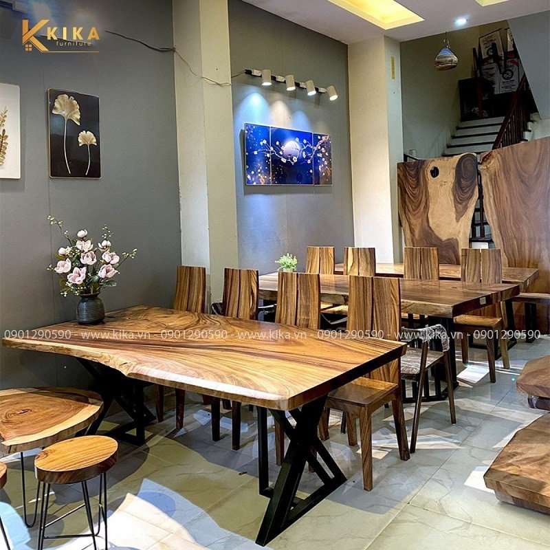 bàn gỗ me tây chân sắt