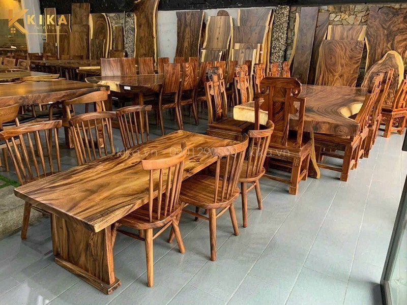bàn gỗ me tây nguyên tấm