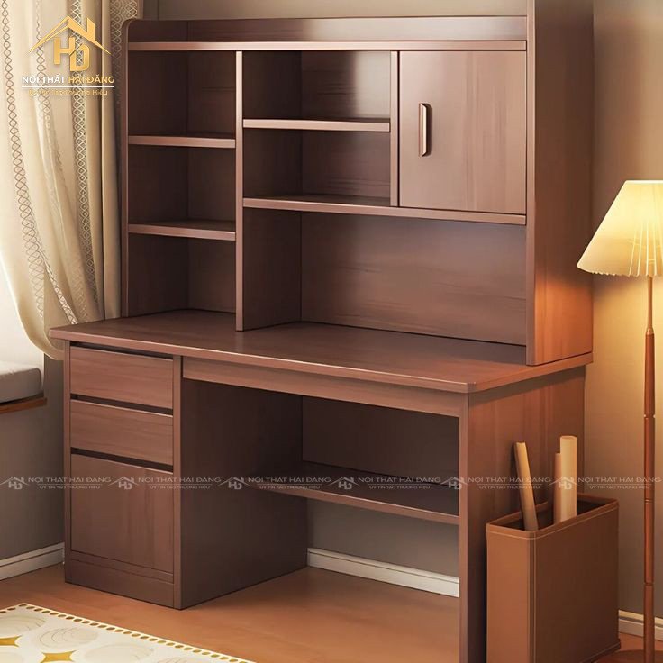 Bàn làm việc nhiều tầng với không gian lưu trữ thông minh