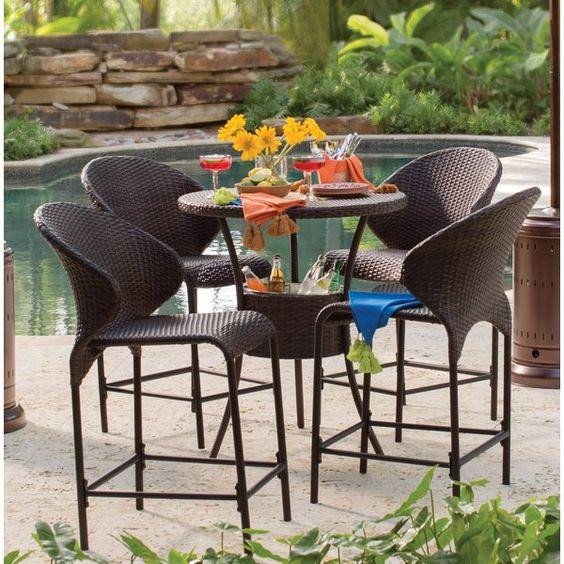 Bộ bàn Bar mây nhựa GQB05