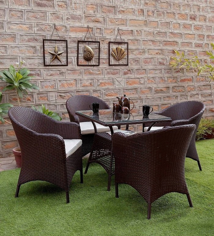 Bộ bàn ghế mây nhựa tt09 - Thế Giới Bàn Ghế
