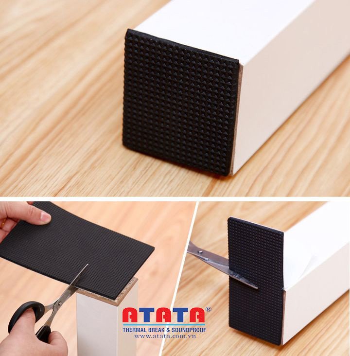 Các miếng cao su chống trượt cho ghế gỗ có thể cắt theo kích thước tùy chỉnh.