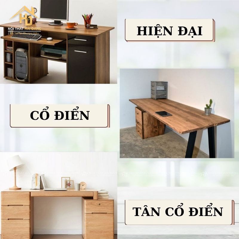 Các phong cách thiết kế bàn làm việc