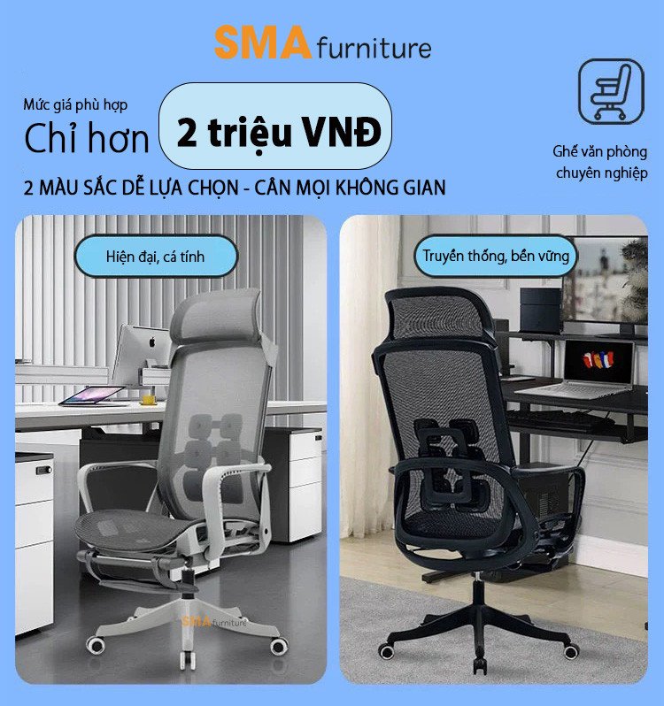 Ghế công thái học cho học sinh với tính năng ngả lưng thư giãn