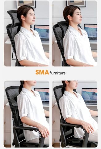Ghế công thái học cho học sinh với tựa lưng lưới thoáng khí