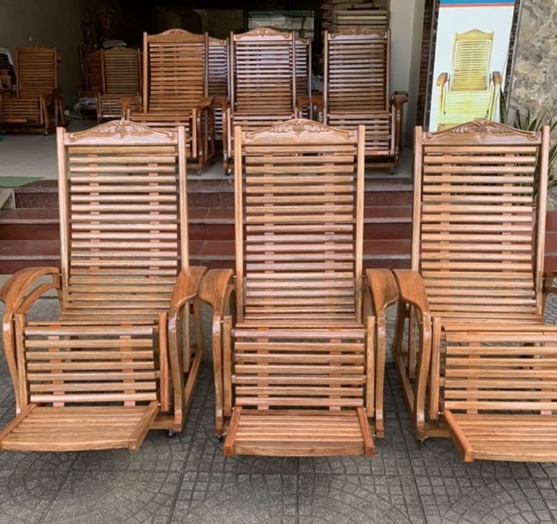 Ghế gỗ thư giãn không gác chân