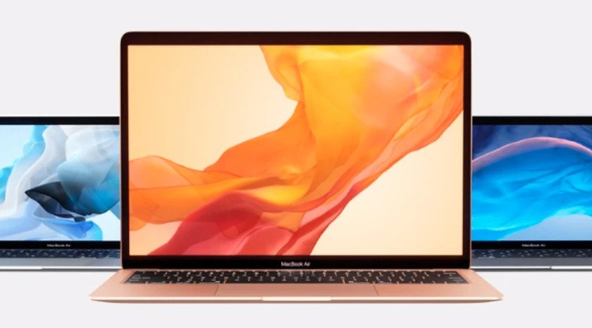 Hình ảnh cận cảnh một chiếc Macbook hiển thị giao diện macOS, tượng trưng cho sự cao cấp và hiệu suất của Apple.