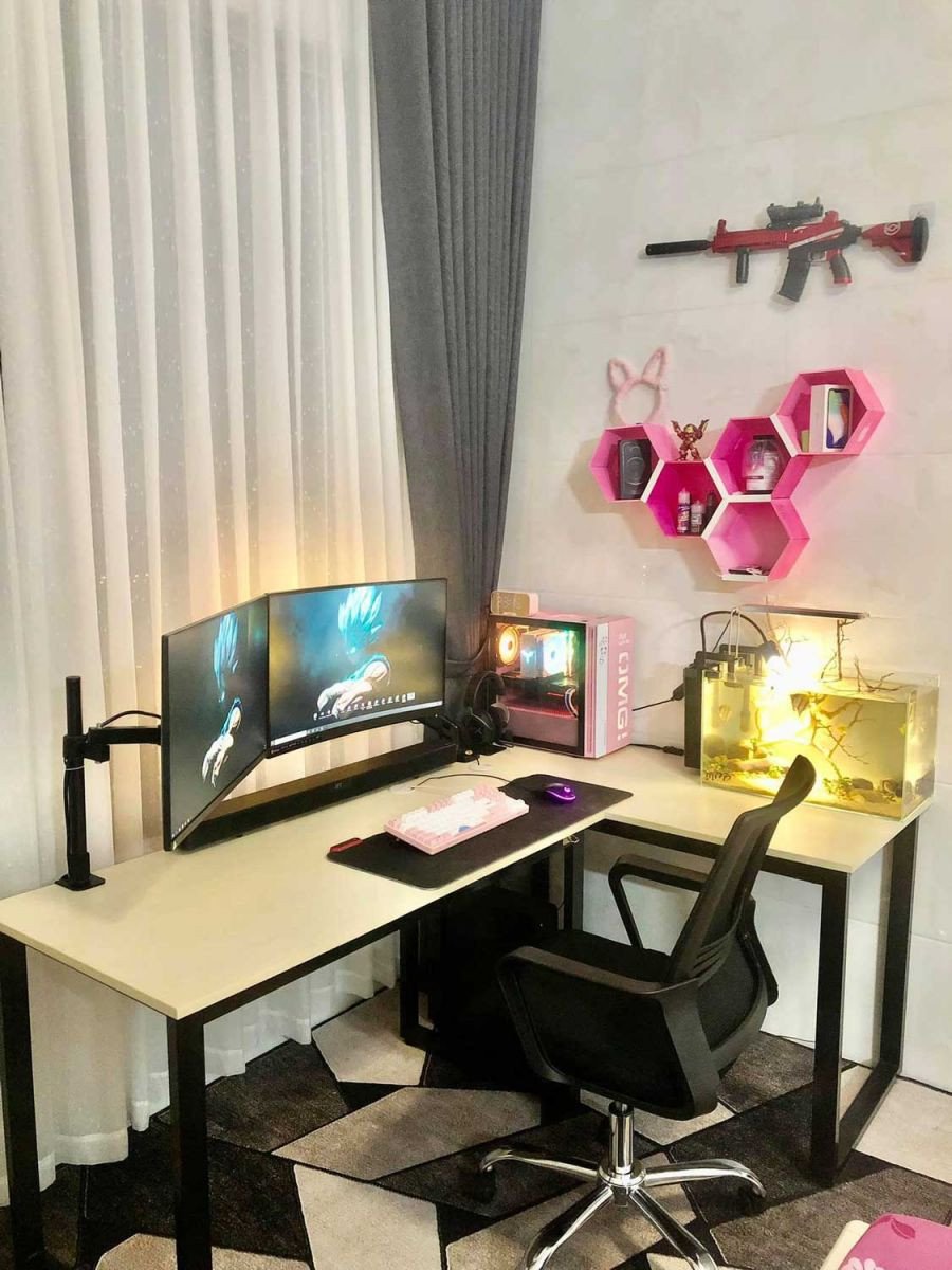 Khung bàn gaming chắc chắn bằng sắt sơn tĩnh điện
