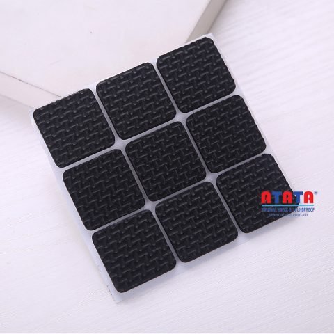 Miếng cao su chân ghế gỗ hình vuông dán chống trượt, bảo vệ sàn nhà.