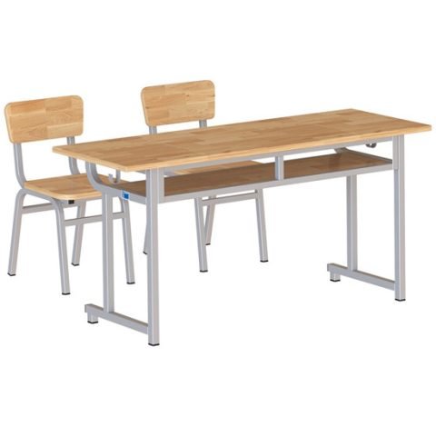Thiết kế mẫu bàn học sinh đôi hai chỗ ngồi tiện lợi