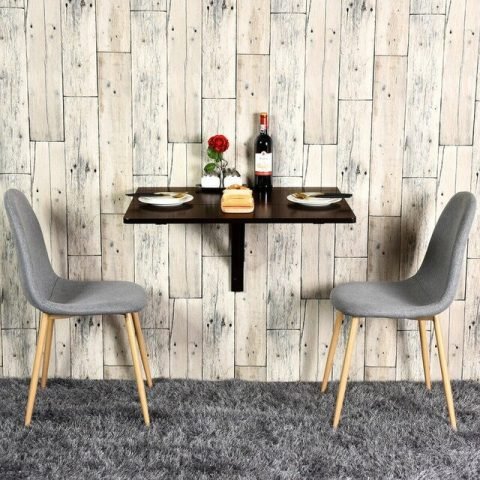 Bàn ăn gấp gọn vào tường hiện đại tiết kiệm không gian