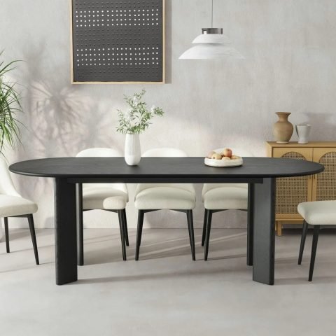 bàn ăn gỗ tự nhiên thiết kế tối giản hiện đại