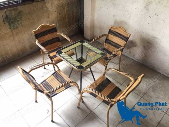 Bàn ghế giả mây thanh lý tại Nội Thất Quang Phát 3