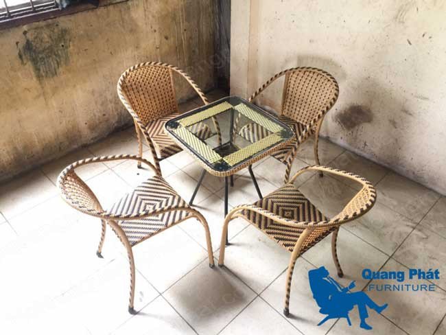Bàn ghế giả mây thanh lý tại Nội Thất Thiên Hoa 1