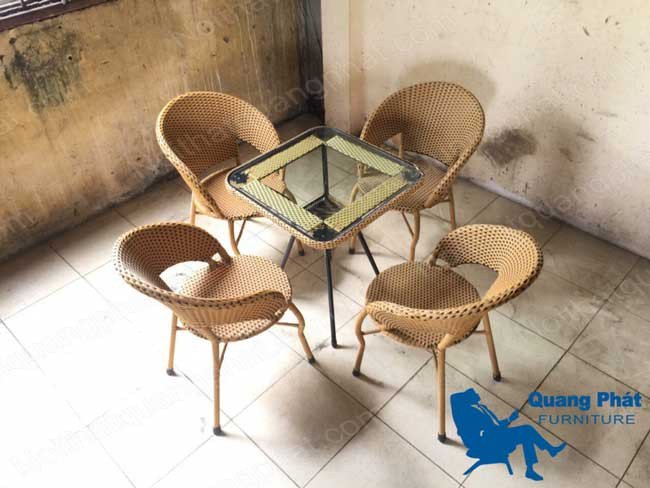 Bàn ghế giả mây thanh lý tại Nội Thất Thiên Hoa 2