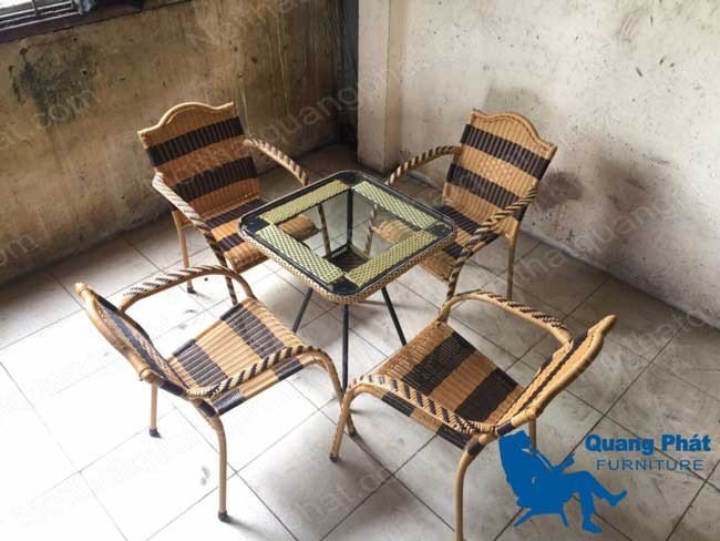 Bàn ghế giả mây thanh lý tại Nội Thất Thiên Hoa 3