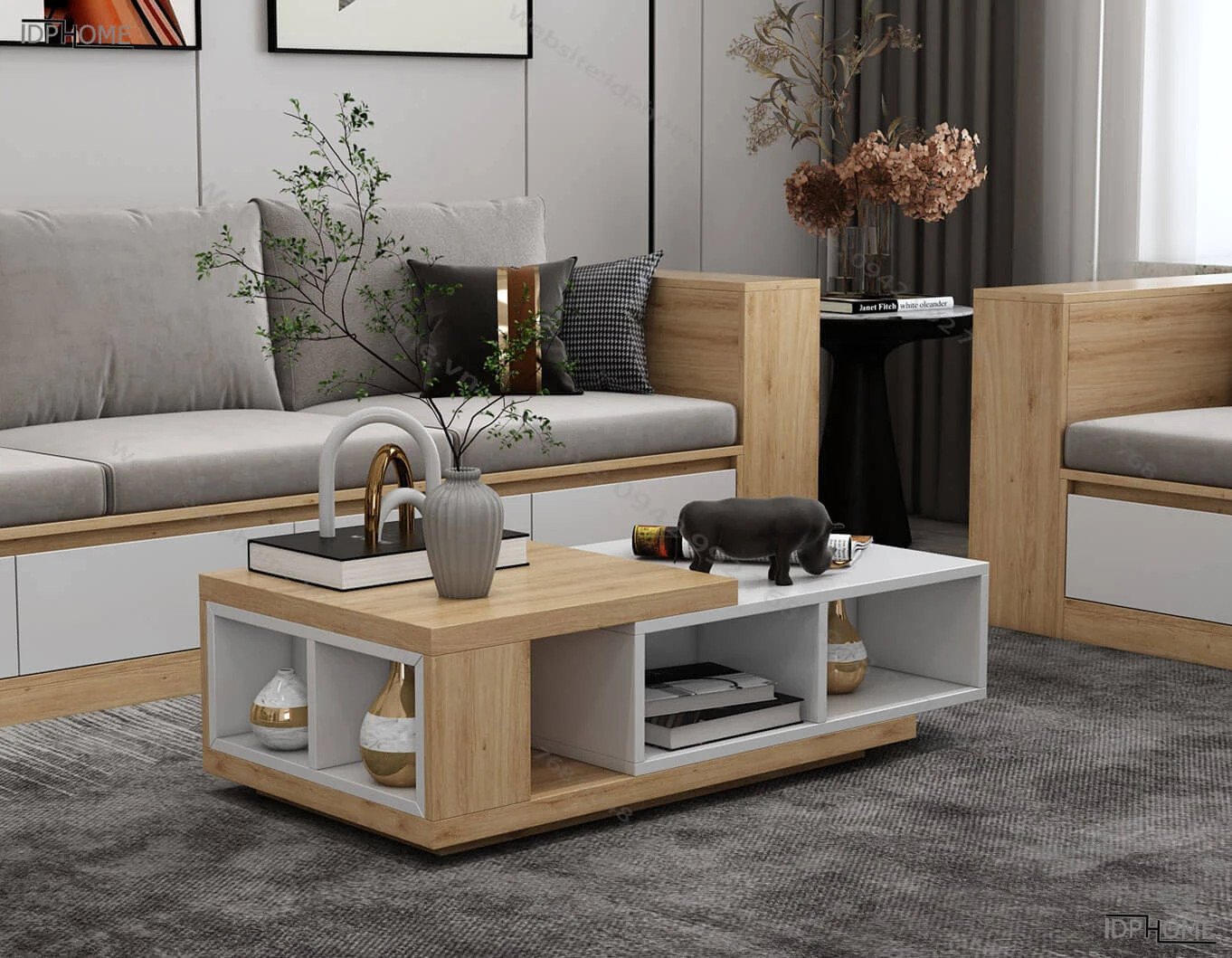 Bàn ghế phòng khách giá 3 triệu từ gỗ công nghiệp mini