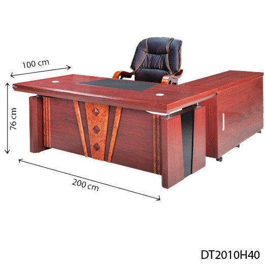 Bàn làm việc giám đốc chữ L DT2010H40 tông màu trầm