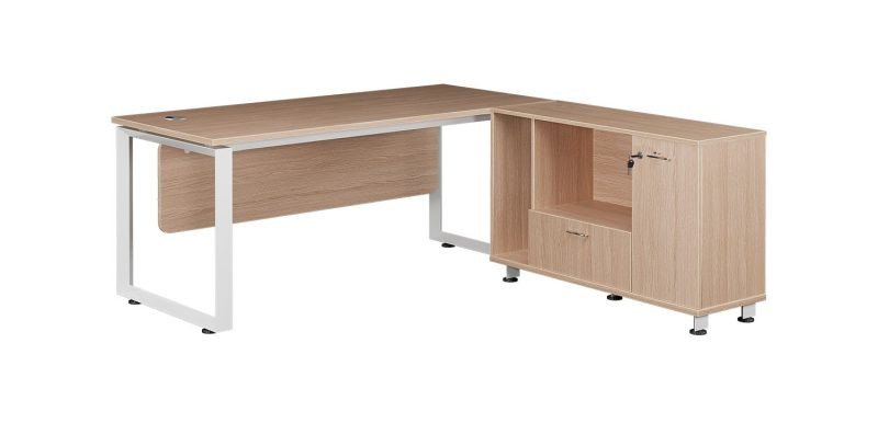 Bàn làm việc giám đốc chữ L Hòa Phát HRP1800C5 có hộc tiện lợi