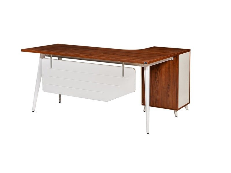 Bàn làm việc giám đốc chữ L LUXL16HLC10 M6 có hộc liền