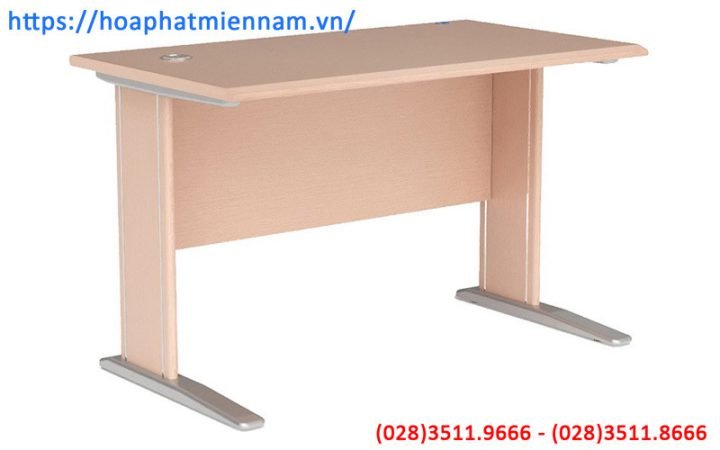 Bàn làm việc gỗ ép 1m2 chân gỗ tự nhiên