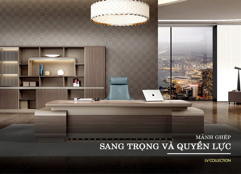 Bàn làm việc tại nhà cho giám đốc với họa tiết độc đáo