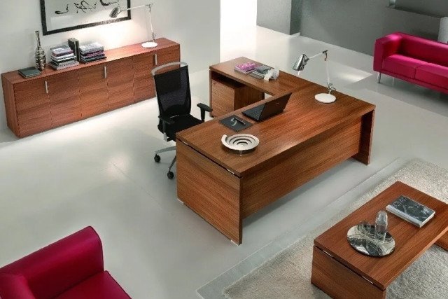 Bàn làm việc tại nhà góc L hiện đại