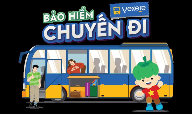 Biểu tượng hợp tác giữa Saladin, VeXeRe và Bảo Việt, cung cấp bảo hiểm khi đi xe khách để tăng cường an toàn chuyến đi