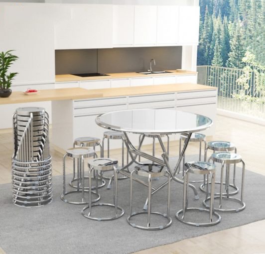 Bộ bàn ghế inox Hòa Phát cho đại tiệc