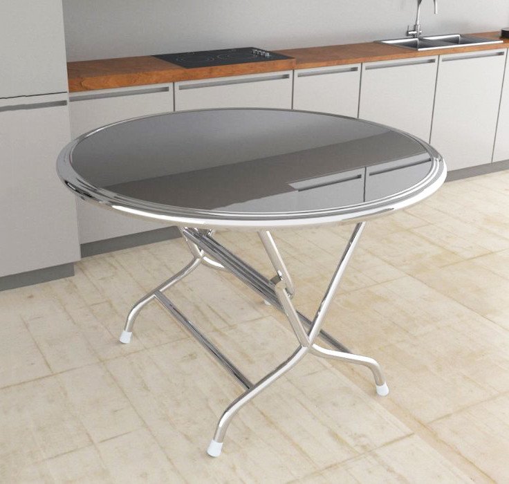 Bộ bàn ghế inox Hòa Phát xếp gọn