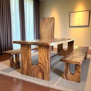 Bộ bàn ghế K3 gỗ me tây nguyên tấm