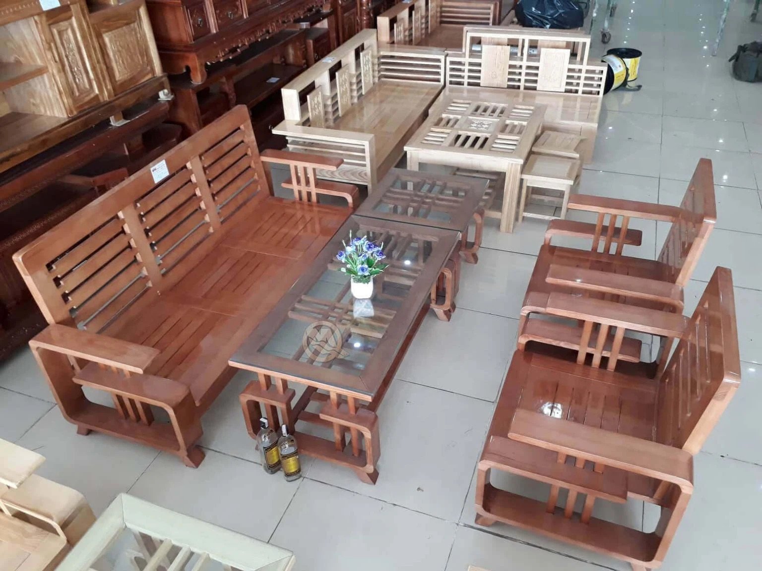 Bộ bàn ghế phòng khách 4 món giá 3 triệu đơn giản