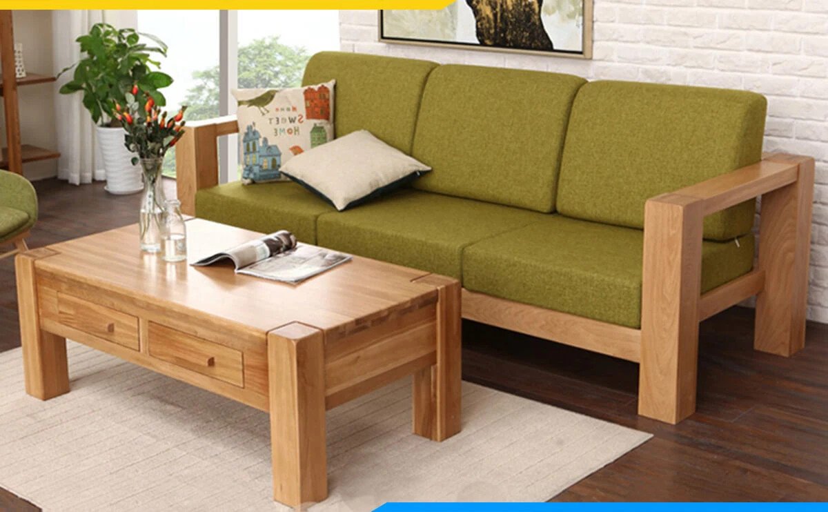 Bộ bàn ghế sofa gỗ mini giá rẻ 3 triệu