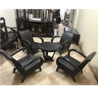 Bộ bàn ghế xa long thùng gỗ gõ thời bao cấp