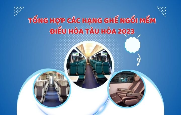 Các loại ghế ngồi mềm trên tàu hỏa tiện nghi