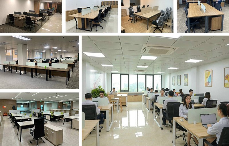 Các mẫu bàn làm việc hiện đại trong không gian văn phòng thực tế