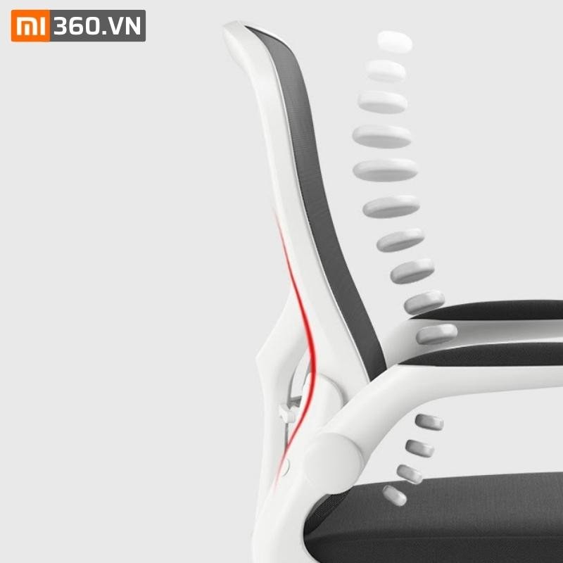 Cấu trúc đỡ lưng kép của ghế công thái học Xiaomi HDNY163
