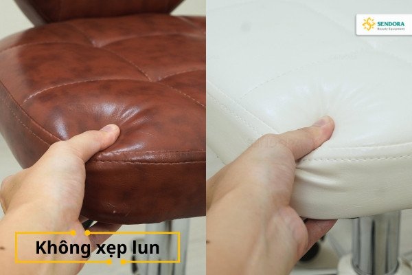 Đệm mút ghế xoay 360 độ spa có tựa lưng bền bỉ, chống xẹp lún