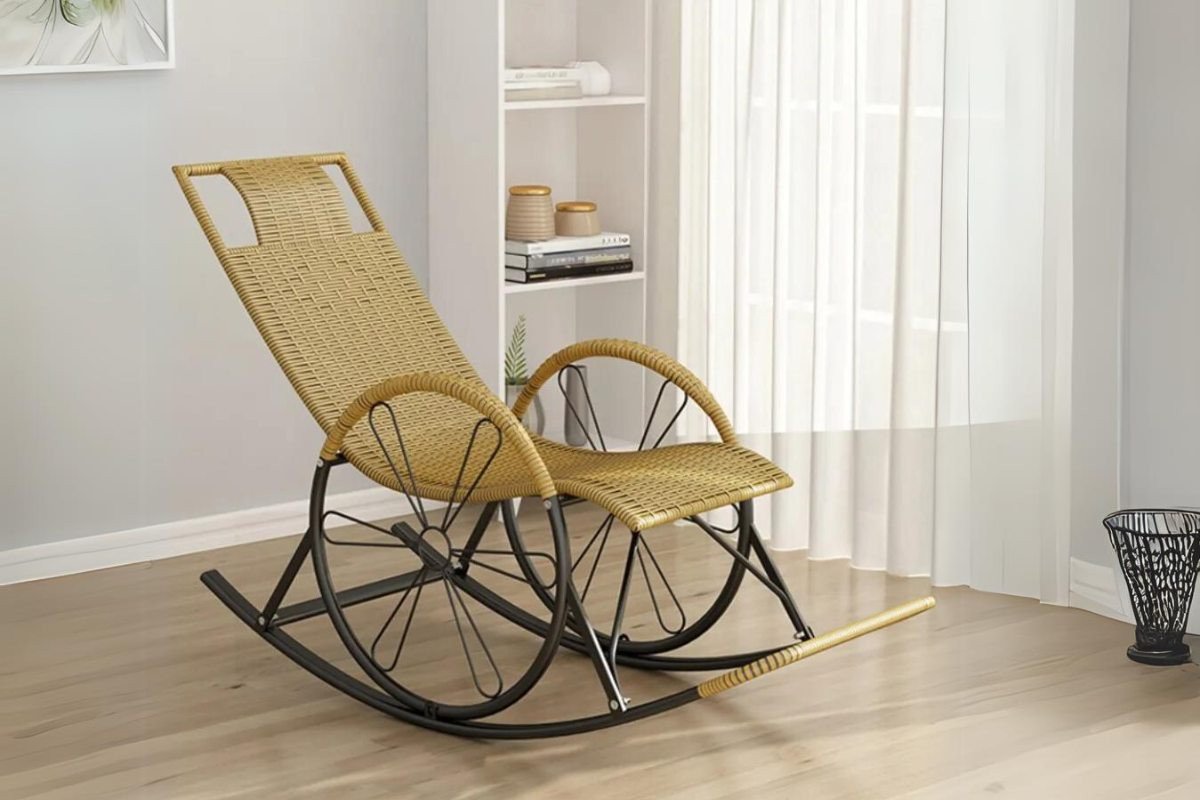 Ghế bập bênh thư giãn làm từ mây tự nhiên