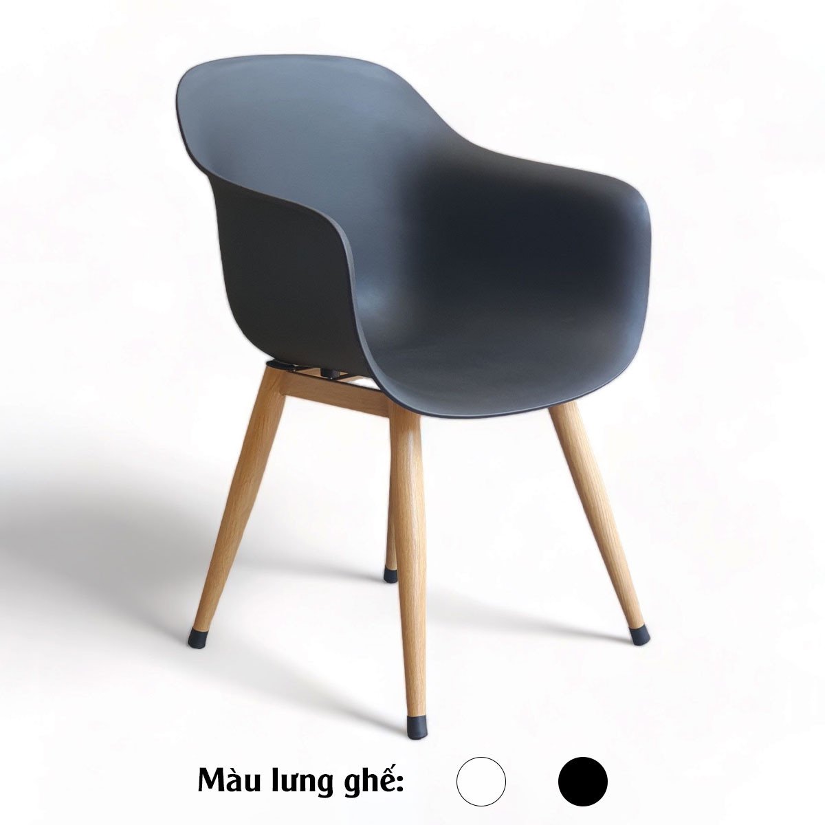 Ghế làm việc tại nhà bằng nhựa bền bỉ có tay tựa, giải pháp kinh tế và tiện lợi