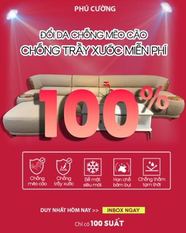 Ghế sofa đôi bọc da màu nâu trong không gian văn phòng hiện đại