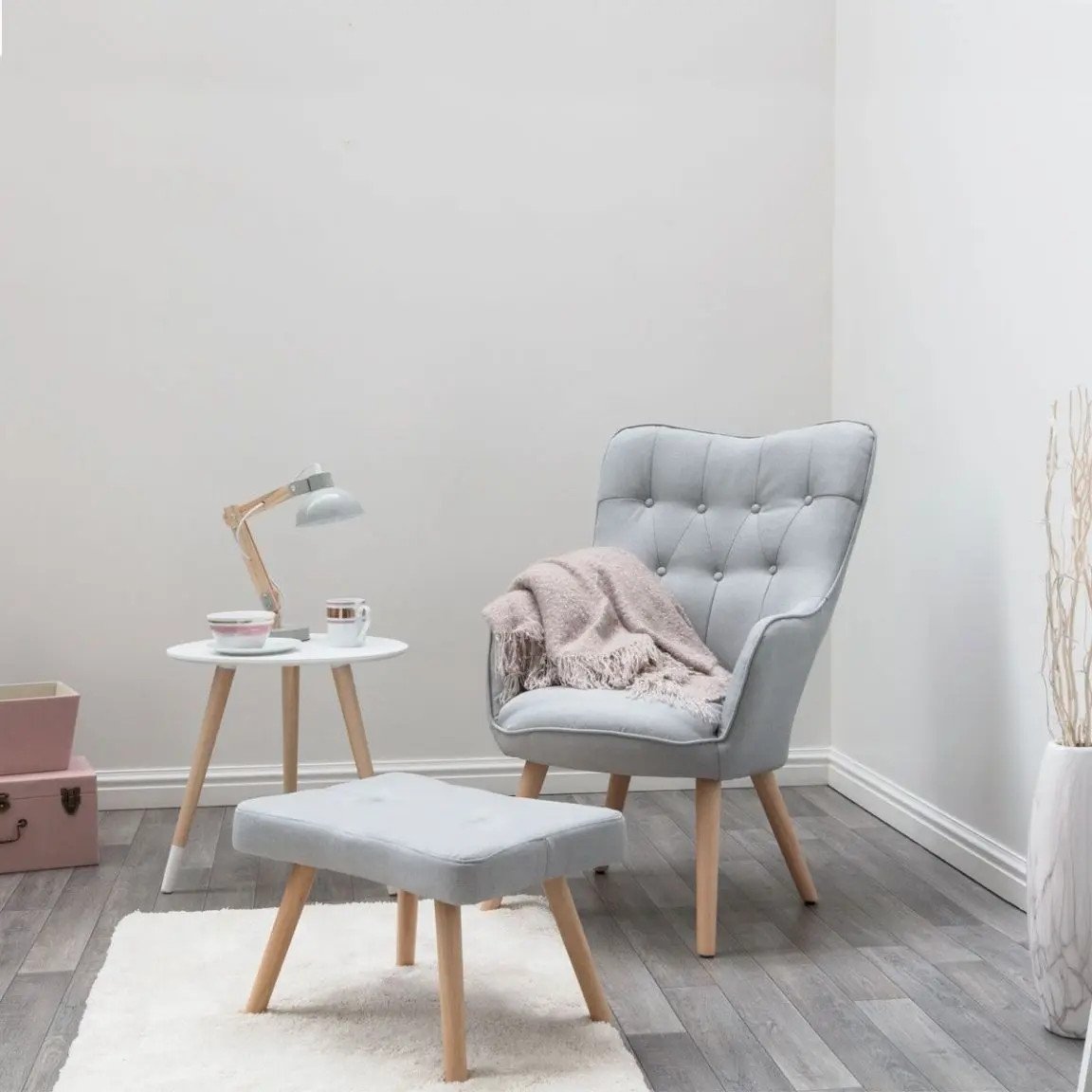 Ghế tựa lưng NF9 màu xám thanh lịch
