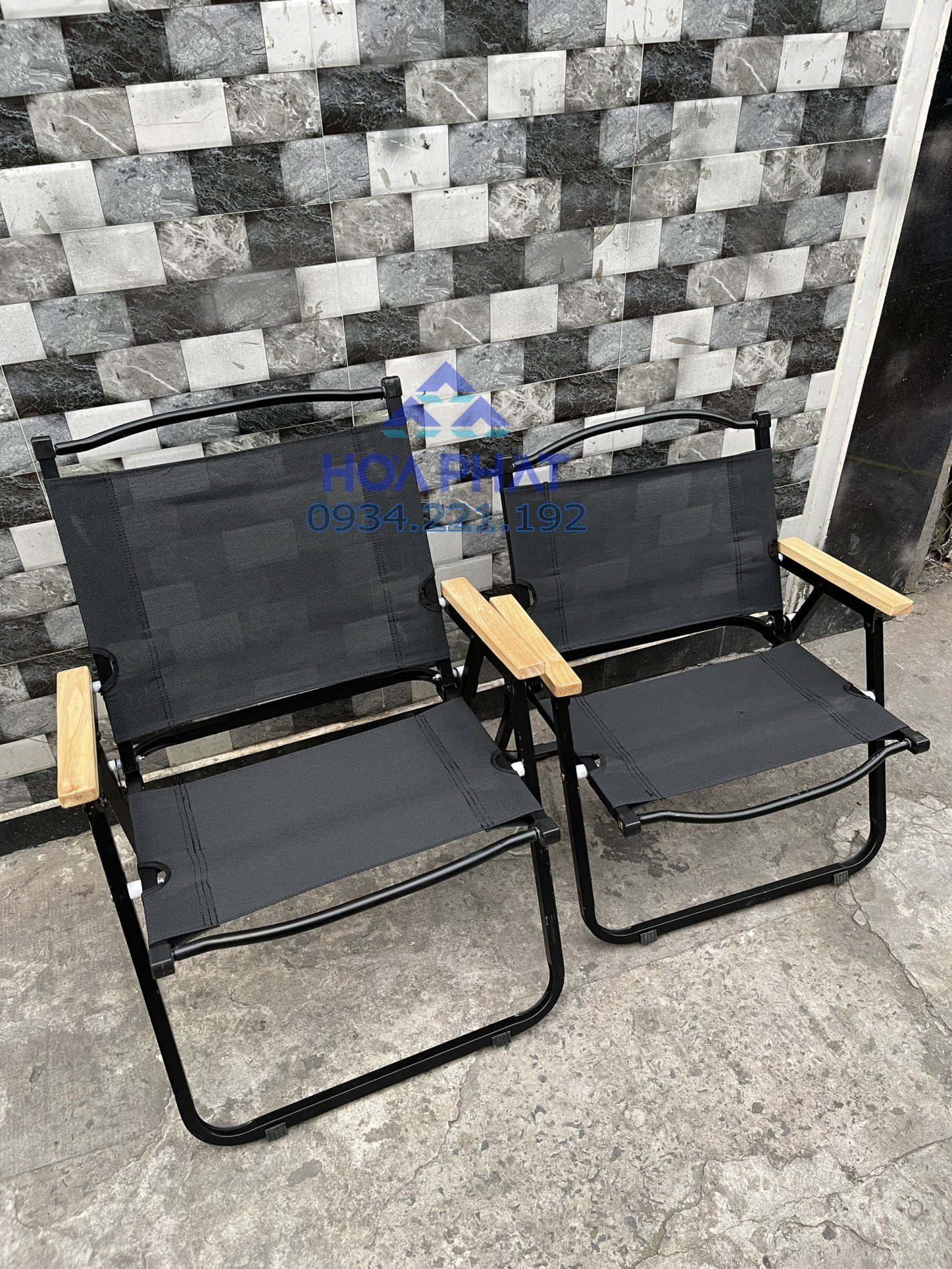 Ghế xếp camping màu xám