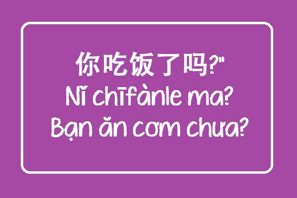 Giao tiếp ăn uống tiếng Hoa
