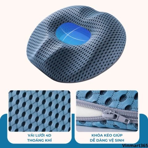Gối lót ghế ngồi y tế chống trĩ CECILA với thiết kế công thái học
