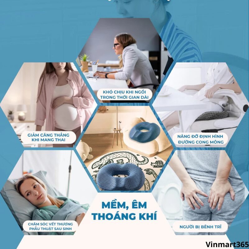 Hệ thống thông hơi trên gối lót ghế ngồi y tế CECILA đảm bảo sự thoáng mát
